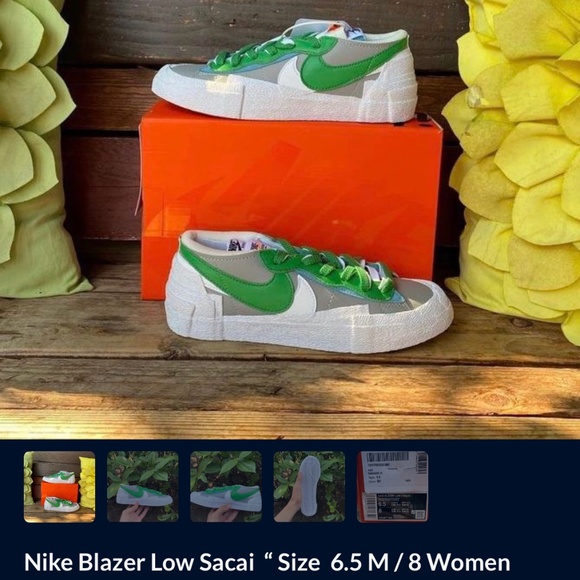 Sneakers Blazer Low Classic Green Sacai Blazer Green Nike Sakai